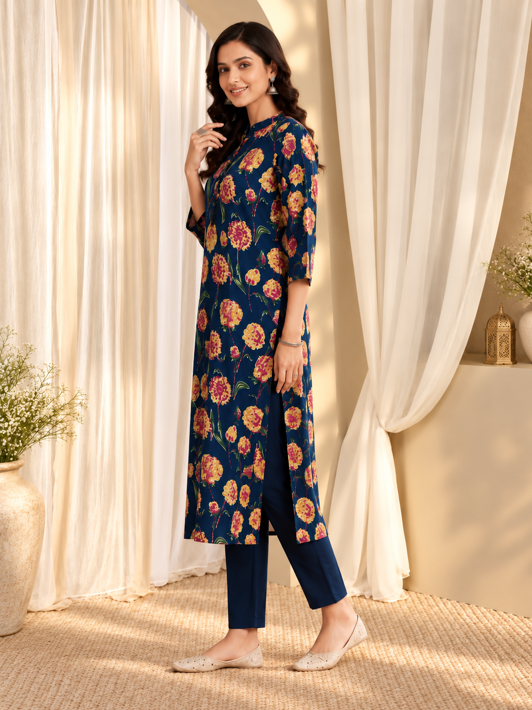 Women Floral Printed Floral Kurta